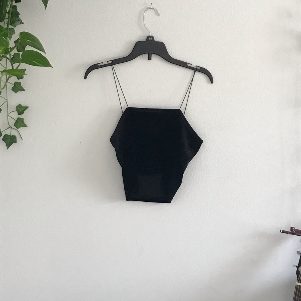 Black velvet top